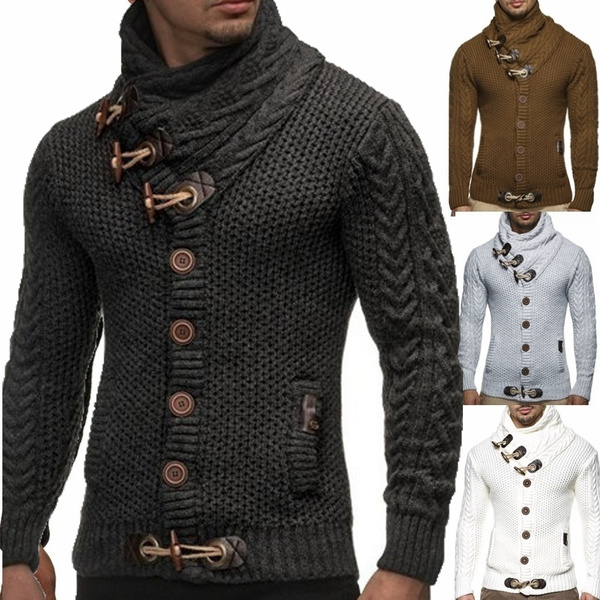 Men's Knitted Cardigan Jacket All-Match Outerwear | Wish