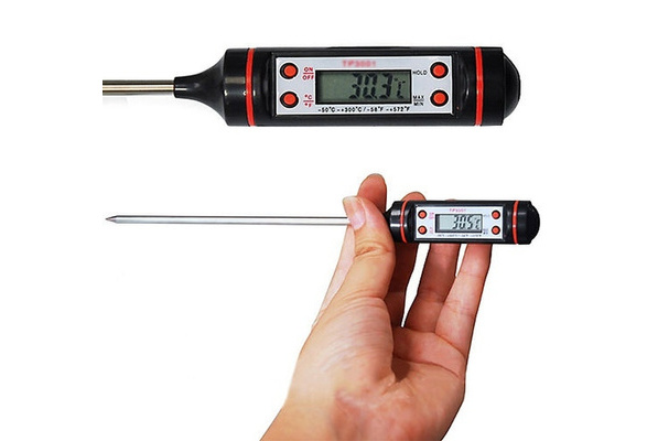 Candy Grill for Kitchen Hot Drinks Meat Cooking Meat Thermometer Digital Probe Jam Chocolate Tempering Digital Cooking Thermometer Steak BBQ Food Milk Fish Battery Included