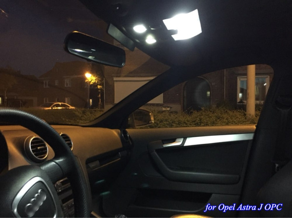 7pcs Car Led Light For Opel Astra J Opc Interior Dome Reading Xenon Lighting Bulbs White