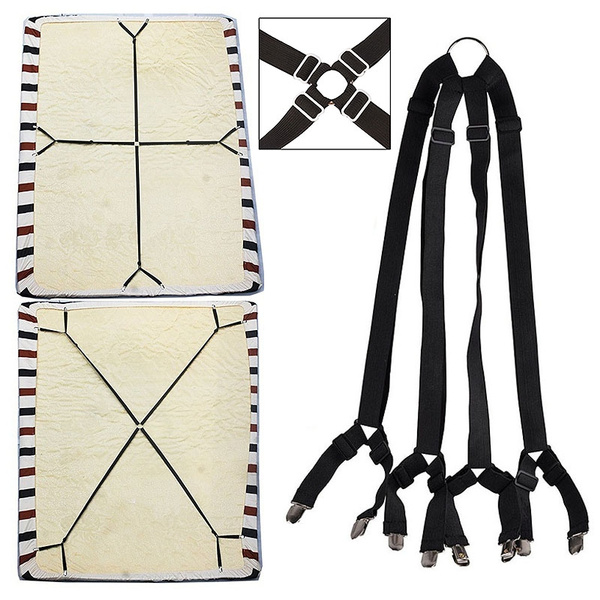 Crisscross Adjustable Bed//Fitted Sheet Placing Straps Gripper//Holder//Fastener