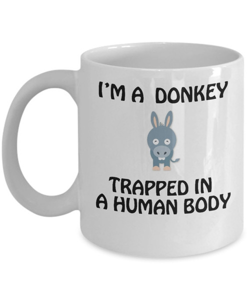 Funny Donkey Coffee Mug Black Or White 11oz Ceramic Gift Cup For Donkey Lovers