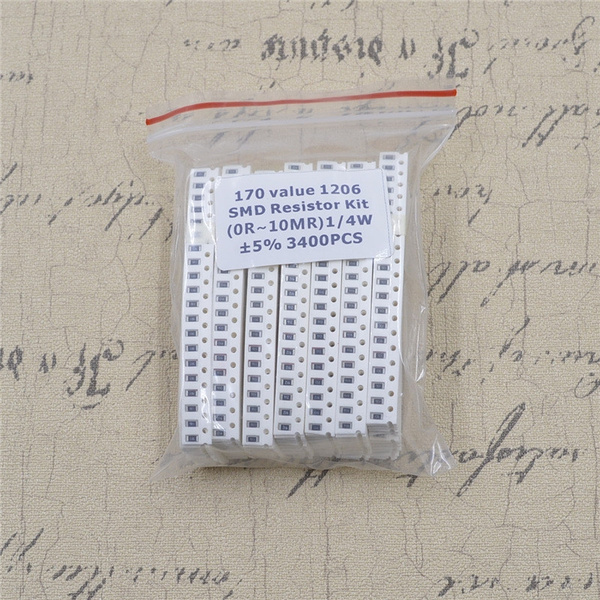 3400pcs 170 Value 0805 SMD Resistor Kit 0R~10MR 1/8W 5% Resistance 
