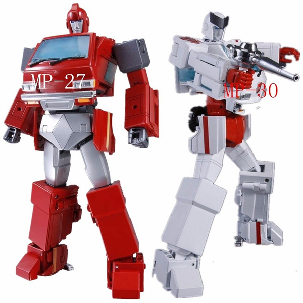 MENGBADI Red Comet Powerglide Commander Level Classical Plastic Robot Toy Car