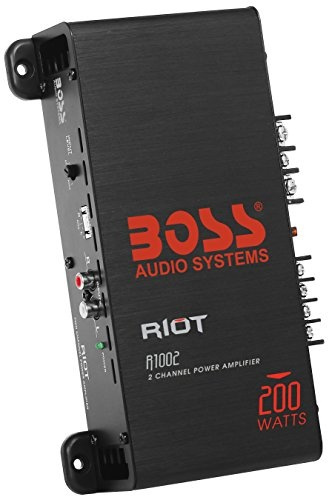 BOSS AUDIO R1002 Riot 200-Watt Full Range Class A/B 2-8 Ohm Stable 2 Channel