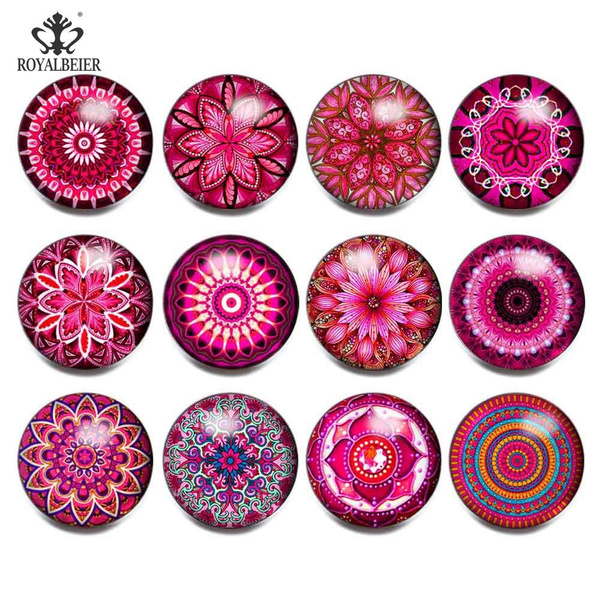 12pcs 18mm Snap Button New Best Wishes Glass Snap Charms For 20mm Snap Jewelry