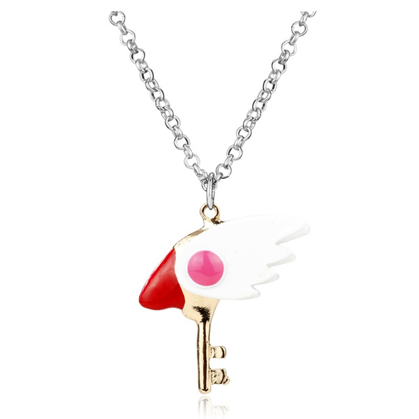 Anime Cardcaptor Sakura Avalon Star Wand Key Pendant Alloy Necklace Cosplay Gift