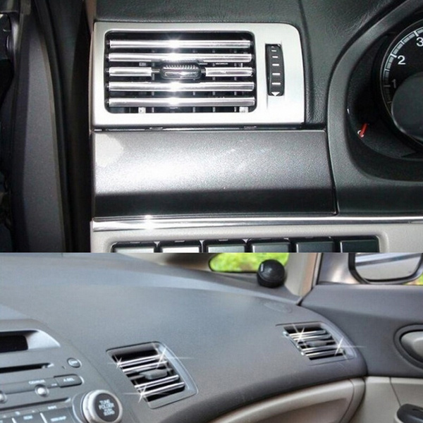 Diy 4m Car Interior Decora Air Conditioner Outlet Vent Grille Chrome Car Door Engine Cover Niu