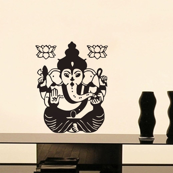 Indian Lord Ganesha Wall Sticker For Home Vinyl Wall Art Home Decoration Accessories Wall Decals