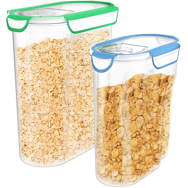 BPA Free 2 Pack Large Cereal Keeper Food Storage Container Leak proof