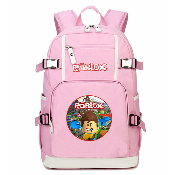 Pink Roblox Student School Bags Girl Backpack Rucksacks Travel