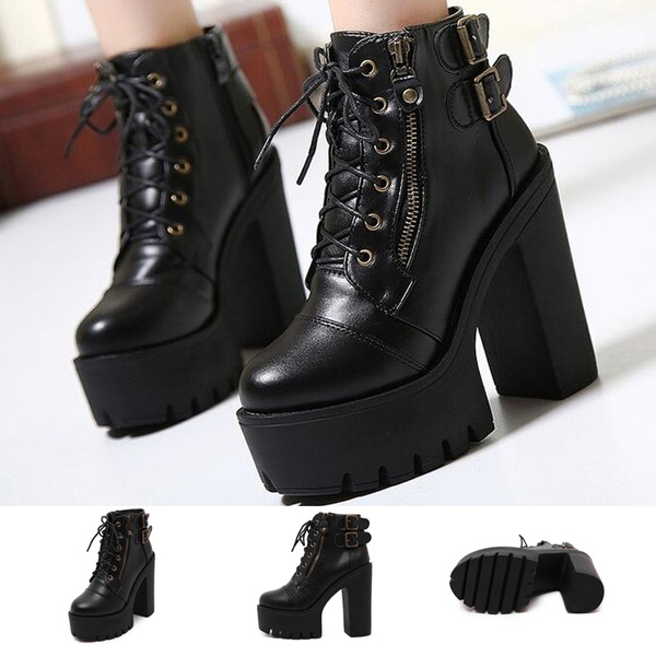 chunky goth boots