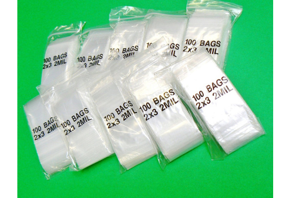 1000 Ziploc Zipper Bags Plastic Baggie Ziplock 2/"X 3/"