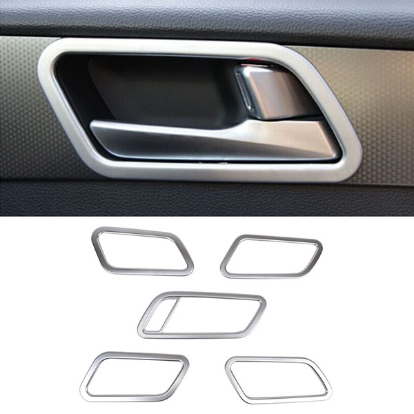For Hyundai Sonata Lf 2015 2016 2017 2018 2019chrome Interior Door Handle Bowl Cover Bezel Trim Catch Garnish Inside Frame Molding