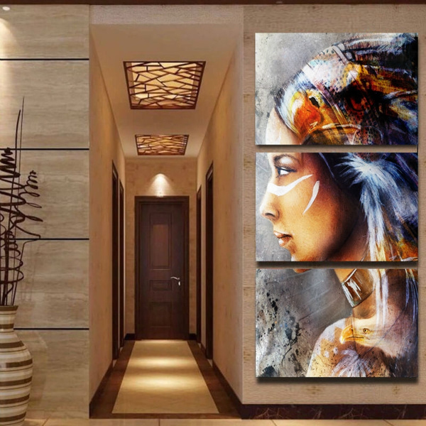 Art HD Print Home Décor Indian Girl Paintings Wall Poster Picture