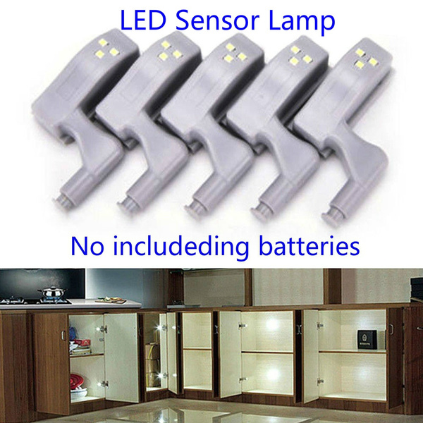 10Pcs LED Sensor Light Kitchen Cabinet Hinge Cupboard Closet Wardrobe Lights