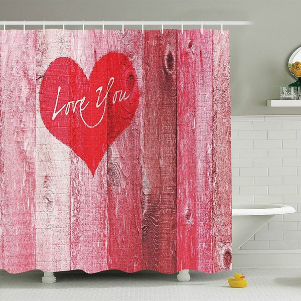 Shower Curtains Valentine S Day Red, Valentine Shower Curtain