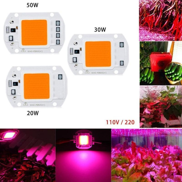 220/110V 20/30/50W Full Spectrum LED COB Chip Grow Light Plant Growing Lamp Bulb