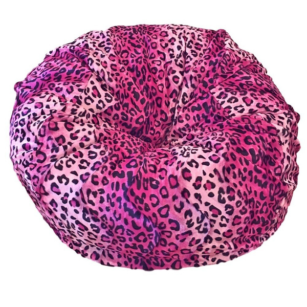 Hot Pink Leopard Faux Fur Washable Bean Bag Chair Wish