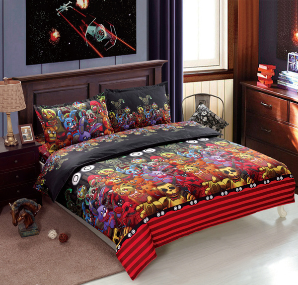 Soft Polyester 3d Beddings Five Nights At Freddy S Pillowcases
