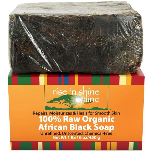 Raw African Black Soap with Coconut Oil