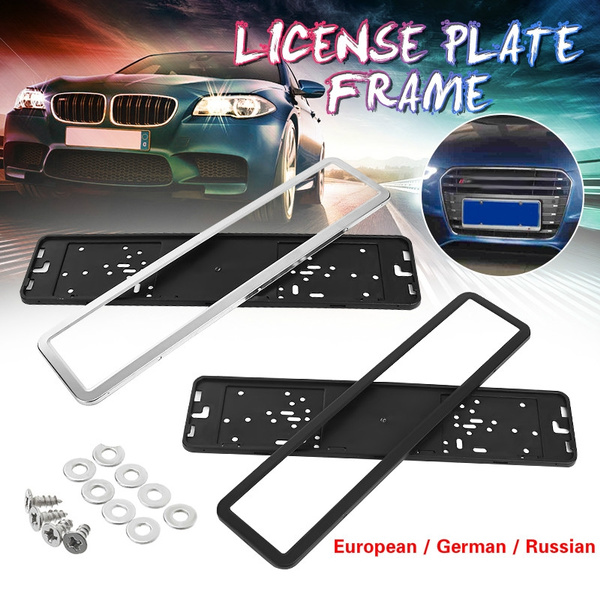 Car License Plate Frame With Screws European German Russia
