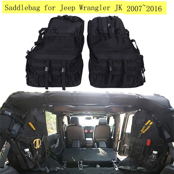 Canvas Car Interior Accessories Side Door Anti Roll Storage Bag Fit For Jeep Wrangler 4 Door 2007 2017
