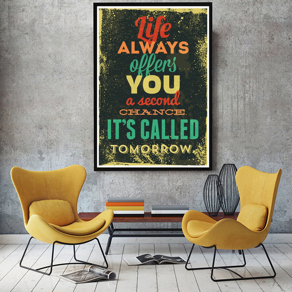 Life Motivational Quotes Inspirational Saying Silk Canvas Poster Art Fabric Painting No Frame Wall Decor Fs019