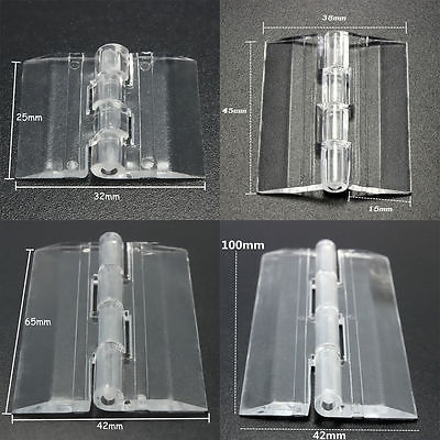 Color: B 10Pcs Plastic Folding Hinges Transparent Hinge Durable Clear Acrylic Hinge Tools