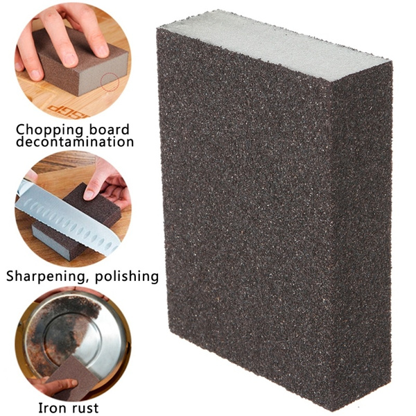 Sanding Block Girt Sponge Polishing Pad Furniture Buffing Sandpaper 120 Grit