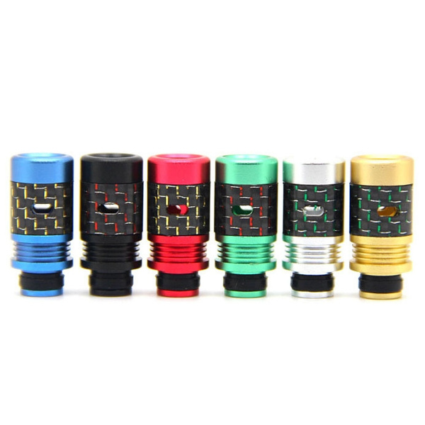 Carbon Fiber 510 Drip Tip With Heat Sink Mouthpieces Fit For 510 Rda Rba Vape Mod