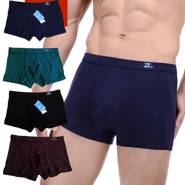 Fashion 1 PC Men's Ultra Soft Underwear Bamboo Fiber Boxer Briefs 4 ...