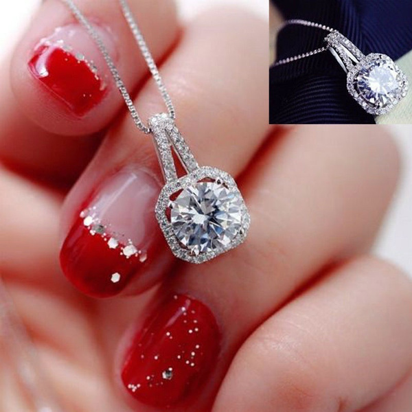 New Fashion Crystal Charm Pendant Jewelry Chain Chunky Statement Choker Necklace