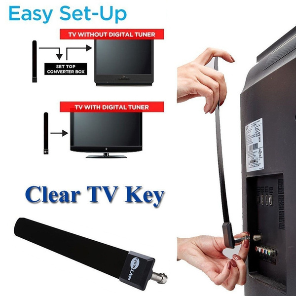 As Seen on TV Clear TV Key FREE HDTV TV Digital Indoor Antenna Ditch Cable USA