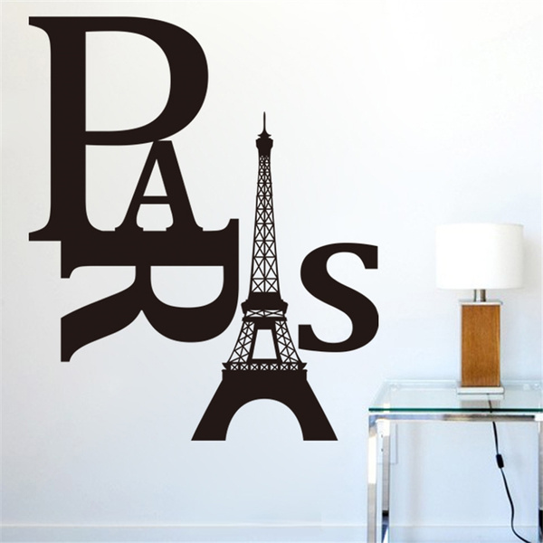 Paris Eiffel Tower Wall Art Stickers Decal Vinyl Decor Home Mural Quote Room