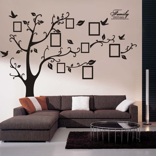 Black Photo Frame Wall Stickers Living Room Bedroom Photo Tree