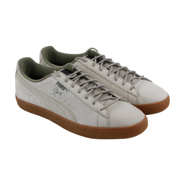Puma Clyde Nbk Mens Gray Leather Lace 
