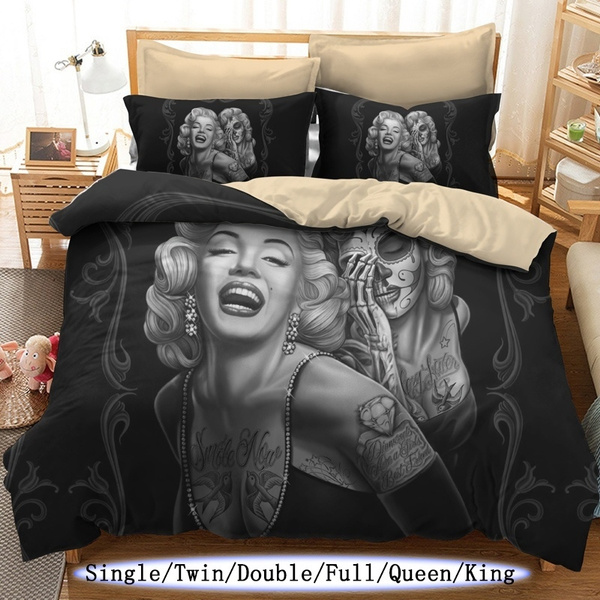 Furniture Decor 3d Print Skull Marilyn Monroe Single Twin Double
