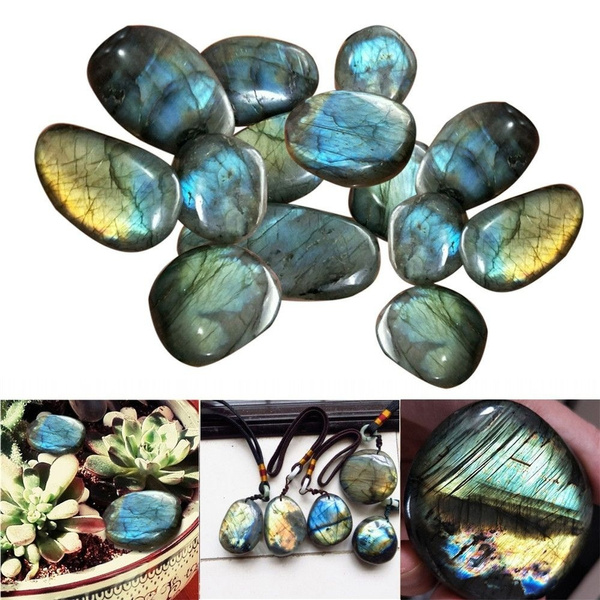 Plagioclase Ornament Handicrafts Labradorite Crystal Moonstone Healing Stones