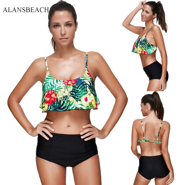 Women’s High Waisted Bikini Set Bandeau Swimsuit Bathing Suit Swimwear Beachwear