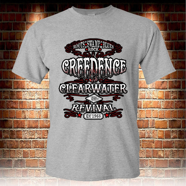 Creedence Clearwater Revival CCR Men/'s T-Shirt Gray