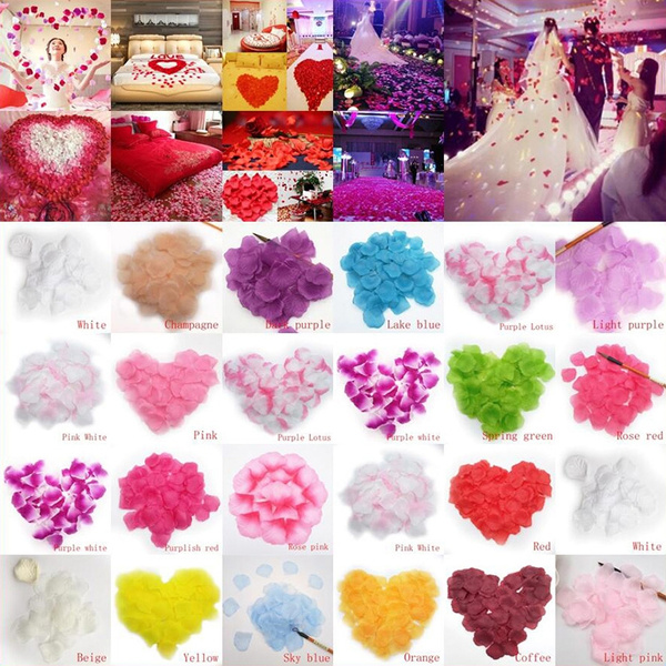 1000 Pcs Silk Rose Flower Petals Leaves Wedding Table Decorations
