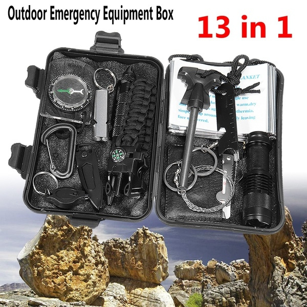 SOS Survival Emergency Kit Multi Tool for Outdoor Camping Hiking