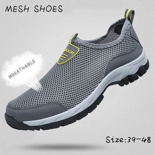 39-49 Plus Size Summer Men Mesh Breathable Shoes Outdoor Men's Slip-on ...