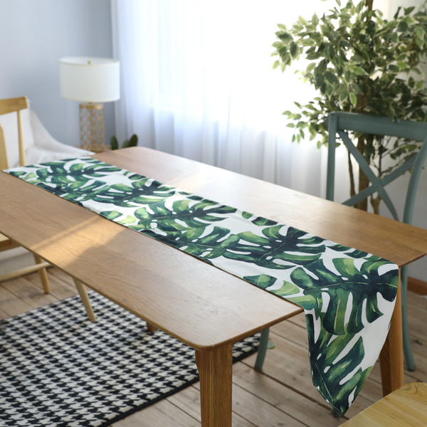 Waterproof Tortoise Table Runner Flag Nordic Fresh Plants Table