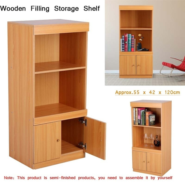 Modern Wooden Filling Cabinet Storage Book Shelf Bookcase For Home