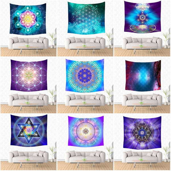 Gothic Tapestry Wall Hanging Sacred Geometry Art Tapestry For Room Bedspread