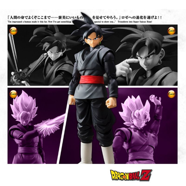SHF Dragon ball Z DBZ Black Rose Goku PVC Figure Brinquedos Dolls Toys Figurals
