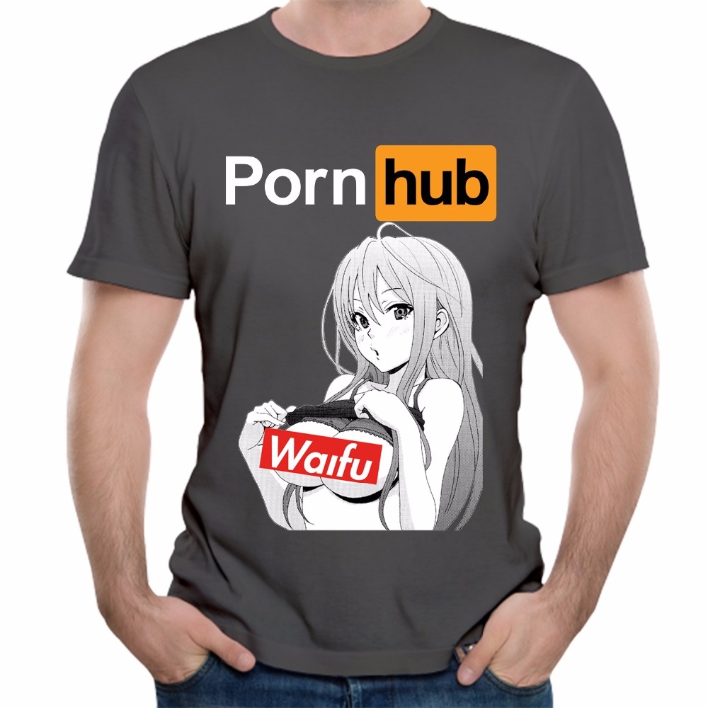 Pornhub Man T Shirt In Cotone Ahegao Anime Porn Hub Dimensioni Sex