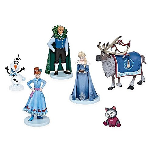Cat Figure Play Set or Cake Topper Sven Kristoff Disney Collection Olafs Frozen Adventure 6 Piece Figurine Playset Olaf Elsa Anna