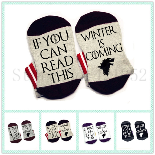 Game of thrones Socks If you can read this winter is coming socks cotton